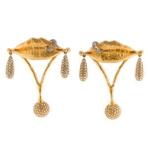 Schiaparelli Style Mouth Earrings